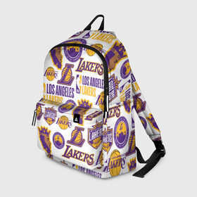 Рюкзак 3D с принтом LAKERS LOGO , 100% полиэстер | лямки с регулируемой длиной, сверху петелька, чтобы рюкзак можно было повесить на вешалку. Основное отделение закрывается на молнию, как и внешний карман. Внутри два дополнительных кармана, один из которых закрывается на молнию. По бокам два дополнительных кармашка | 24 lakers | kobe bryant | lakers | los angeles lakers | баскетбол. | коби брайант | лос анджелес лейкерс | лосанджелес лейкерс