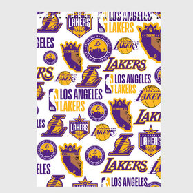 Скетчбук с принтом LAKERS LOGO , 100% бумага
 | 48 листов, плотность листов — 100 г/м2, плотность картонной обложки — 250 г/м2. Листы скреплены сверху удобной пружинной спиралью | 24 lakers | kobe bryant | lakers | los angeles lakers | баскетбол. | коби брайант | лос анджелес лейкерс | лосанджелес лейкерс