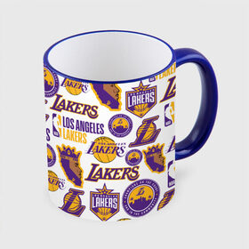 Кружка с принтом LAKERS LOGO , керамика | ёмкость 330 мл | 24 lakers | kobe bryant | lakers | los angeles lakers | баскетбол. | коби брайант | лос анджелес лейкерс | лосанджелес лейкерс