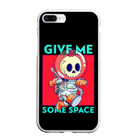 Чехол для iPhone 7Plus/8 Plus матовый с принтом Скелет космонавт , Силикон | Область печати: задняя сторона чехла, без боковых панелей | 