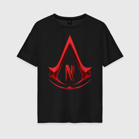 Женская футболка хлопок Oversize с принтом Assassins Creed Netflix , 100% хлопок | свободный крой, круглый ворот, спущенный рукав, длина до линии бедер
 | ac | games | netflix | ubisoft | vikings | викинги | игры | нетфликс | сериалы | юбисофт