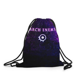 Рюкзак-мешок 3D с принтом Arch Enemy. Neon logo , 100% полиэстер | плотность ткани — 200 г/м2, размер — 35 х 45 см; лямки — толстые шнурки, застежка на шнуровке, без карманов и подкладки | Тематика изображения на принте: archenemy | band | bodom | deathmetal | electroguitars | guitars | hard rock | legends | metal | metalhead | progressive | rock | rock legends | rockon | shred | trash | гитары | метал | металхед | рок | рок легенды | рокконцерт | тяжеляк | хардрок