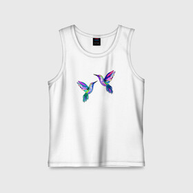 Детская майка хлопок с принтом Колибри ,  |  | angel | bird | butterfly | parrot | summer | tropical | wings | ангел | бабочки | джунгли | животные | красочные | крылья | летний | лето | перья | попугай | природа | птица | птичка | радужные | райский | стриж | тропики