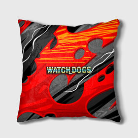 Подушка 3D с принтом Watch Dogs Recing , наволочка – 100% полиэстер, наполнитель – холлофайбер (легкий наполнитель, не вызывает аллергию). | состоит из подушки и наволочки. Наволочка на молнии, легко снимается для стирки | dogs | legion | logo | text | watch | взлом | игра | легион | лого | символ | текст | хак | хакер | хакеры