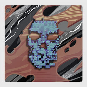 Магнитный плакат 3Х3 с принтом Watch dogs череп , Полимерный материал с магнитным слоем | 9 деталей размером 9*9 см | dogs | legion | logo | skull | symbol | watch | взлом | игра | легион | лого | символ | хак | хакер | хакеры | череп