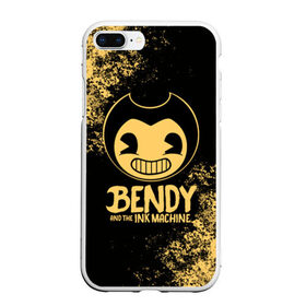 Чехол для iPhone 7Plus/8 Plus матовый с принтом Bendy And The Ink Machine , Силикон | Область печати: задняя сторона чехла, без боковых панелей | bendy | bendy and the ink machine | бенди | бени | бенни | бэнди | детская | детям | игра | капли | компьютерная игра | краска | машина | подтеки | ужастик | чернила | чернильная