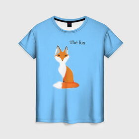 Женская футболка 3D с принтом The fox , 100% полиэфир ( синтетическое хлопкоподобное полотно) | прямой крой, круглый вырез горловины, длина до линии бедер | fox | the fox | лиса