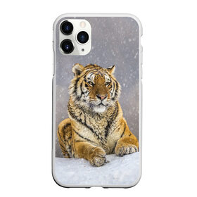 Чехол для iPhone 11 Pro Max матовый с принтом ТИГР ЗИМОЙ , Силикон |  | Тематика изображения на принте: tiger | амурский | бенгальский | дикий | зима | зимой | кошка | крупная | полосатый | тигр | тигренок | тигрица