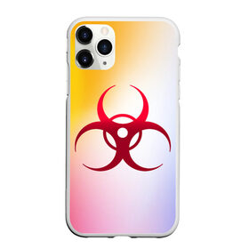 Чехол для iPhone 11 Pro Max матовый с принтом Biohazard , Силикон |  | biohazard | ncov2019 | plague inc | virus | вирус | градиент | знак | карантин | ковид | корона | коронавирус | опасность