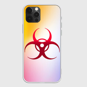 Чехол для iPhone 12 Pro Max с принтом Biohazard , Силикон |  | biohazard | ncov2019 | plague inc | virus | вирус | градиент | знак | карантин | ковид | корона | коронавирус | опасность