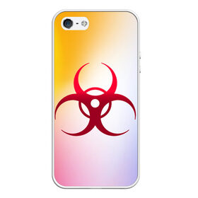 Чехол для iPhone 5/5S матовый с принтом Biohazard , Силикон | Область печати: задняя сторона чехла, без боковых панелей | biohazard | ncov2019 | plague inc | virus | вирус | градиент | знак | карантин | ковид | корона | коронавирус | опасность