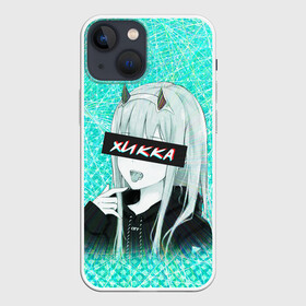 Чехол для iPhone 13 mini с принтом Zero Two Хикка ,  |  | darling | darling in the franxx | hikka | zero two | вайфу | зеро ту | код 002 | любимый во франксе | франкс | хикка