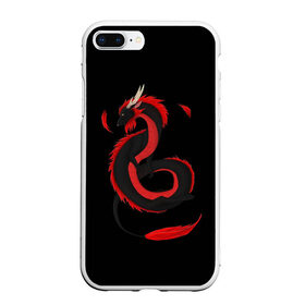 Чехол для iPhone 7Plus/8 Plus матовый с принтом RED DRAGON , Силикон | Область печати: задняя сторона чехла, без боковых панелей | amoled | дракон | дракон с хвостом | китайский дракон | китайский праздник