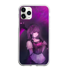 Чехол для iPhone 11 Pro Max матовый с принтом Anime girl demon , Силикон |  | anime | demon | girl | аниме | девушка | демон | коса | рога