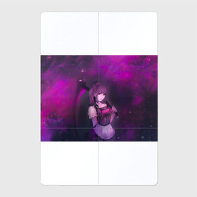 Магнитный плакат 2Х3 с принтом Anime girl demon , Полимерный материал с магнитным слоем | 6 деталей размером 9*9 см | anime | demon | girl | аниме | девушка | демон | коса | рога
