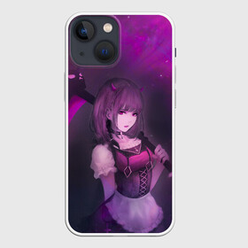 Чехол для iPhone 13 mini с принтом Anime girl demon ,  |  | anime | demon | girl | аниме | девушка | демон | коса | рога
