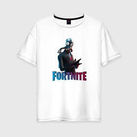 Женская футболка хлопок Oversize с принтом Fortnite , 100% хлопок | свободный крой, круглый ворот, спущенный рукав, длина до линии бедер
 | fortnite | fortnite2 | marshmello | дэдпул | игра | лама | майя | маршмеллоу | мидас | мистер мяускул | остров | призрак | совершенно секретно | тень | фортнайт | черная дыра