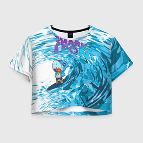 Женская футболка Crop-top 3D с принтом Brawl STARS (surfing) , 100% полиэстер | круглая горловина, длина футболки до линии талии, рукава с отворотами | brawl | break dance | leon | moba | stars | supercell | surfing | игра | коллаборация | коллаж | паттерн