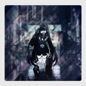 Магнитный плакат 3Х3 с принтом Anime Cyber , Полимерный материал с магнитным слоем | 9 деталей размером 9*9 см | anime | cyber | mask | аниме тян | в маске | девушка | кибер
