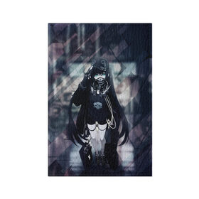 Обложка для паспорта матовая кожа с принтом Anime Cyber , натуральная матовая кожа | размер 19,3 х 13,7 см; прозрачные пластиковые крепления | Тематика изображения на принте: anime | cyber | mask | аниме тян | в маске | девушка | кибер