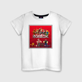 Детская футболка хлопок с принтом Roblox , 100% хлопок | круглый вырез горловины, полуприлегающий силуэт, длина до линии бедер | roblox | studio | игра | игрок | игроман | купить | роблокс