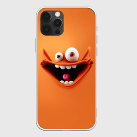 Чехол для iPhone 12 Pro Max с принтом Безумная мордашка , Силикон |  | Тематика изображения на принте: глаза | зубы | мультяшный персонаж | смешная эмоция | смешное лицо | язык