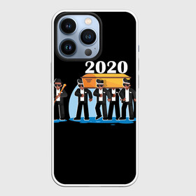 Чехол для iPhone 13 Pro с принтом 2020 не спасти... ,  |  | 2020 год мем | dancing coffin | tony igy astronomia tony igy | мем про 2020 год | мультяшные персонажи | популярный мем | смешной арт | черные гробовщики