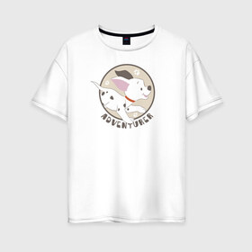 Женская футболка хлопок Oversize с принтом Adventurer , 100% хлопок | свободный крой, круглый ворот, спущенный рукав, длина до линии бедер
 | 101 dalmatians | 101 далматинец | disney | vdkimel | дисней