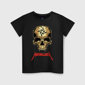 Детская футболка хлопок с принтом Metallica , 100% хлопок | круглый вырез горловины, полуприлегающий силуэт, длина до линии бедер | american | heavy metal | los angeles | metal band | metallica | music | thrash metal | американская | лос анджелес | метал группа | металлика | музыка | трэш метал | трэш металл | хеви метал