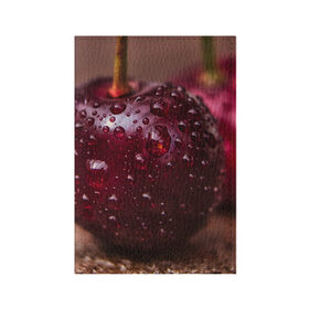 Обложка для паспорта матовая кожа с принтом Вишня , натуральная матовая кожа | размер 19,3 х 13,7 см; прозрачные пластиковые крепления | Тематика изображения на принте: cherries | вишенка | вишенки | вишни | вишня | еда | черешни | черешня | ягода | ягодка | ягодки | ягоды