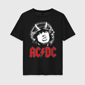 Женская футболка хлопок Oversize с принтом AC DC , 100% хлопок | свободный крой, круглый ворот, спущенный рукав, длина до линии бедер
 | ac dc | australian | hard rock | music | rock | rock band | rocknroll | sydney | австралийская | музыка | рок | рок группа | рок н ролл | сидней | хард рок
