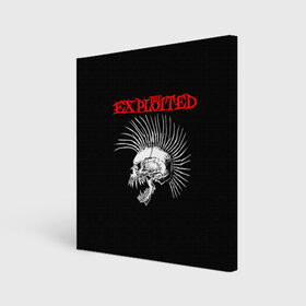 Холст квадратный с принтом The Exploited , 100% ПВХ |  | exploited | punks | punks not dead | the exploited | панк не сдох | панки | уоти | череп | эксплоитед