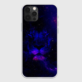 Чехол для iPhone 12 Pro Max с принтом ЗВЕЗДНЫЙ ЛЕВ , Силикон |  | animal | dark | king | lion | star | животные | звезды | звери | космос | лев | неон | силуэт | тьма | ультрафиолет | царь