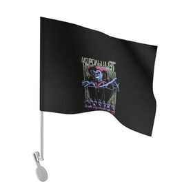 Флаг для автомобиля с принтом КОРОЛЬ И ШУТ МАРИОНЕТКИ , 100% полиэстер | Размер: 30*21 см | music | punk | rock | горшок | киш | князь | король и шут | марионетки | музыка | панк | рок