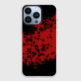 Чехол для iPhone 13 Pro с принтом Тьма пауков (красн) ,  |  | Тематика изображения на принте: halloween | жутко | пауки | приколы