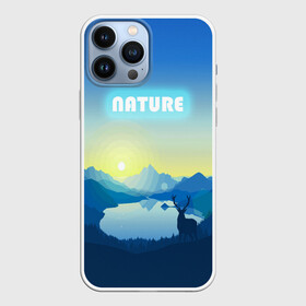 Чехол для iPhone 13 Pro Max с принтом NATURE ,  |  | горы | закат | лес | ночное небо | озеро в лесу | олень в лесу | природа | солнце