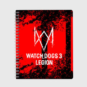 Тетрадь с принтом Watch Dogs Legion , 100% бумага | 48 листов, плотность листов — 60 г/м2, плотность картонной обложки — 250 г/м2. Листы скреплены сбоку удобной пружинной спиралью. Уголки страниц и обложки скругленные. Цвет линий — светло-серый
 | esport | games | watch dogs: legion | боевик | вотч догс легион | игроки | игролюбители | игроманы | игры | киберспорт | сторожевые псы | эйден пирс