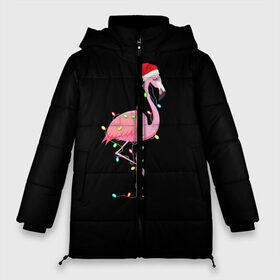 Женская зимняя куртка 3D с принтом Новогодний Фламинго , верх — 100% полиэстер; подкладка — 100% полиэстер; утеплитель — 100% полиэстер | длина ниже бедра, силуэт Оверсайз. Есть воротник-стойка, отстегивающийся капюшон и ветрозащитная планка. 

Боковые карманы с листочкой на кнопках и внутренний карман на молнии | 2021 | гирлянда | год быка | дед мороз | новогодний | новогодняя | новый год | птица | рождество | розовый фламинго | с новым годом | фламинго