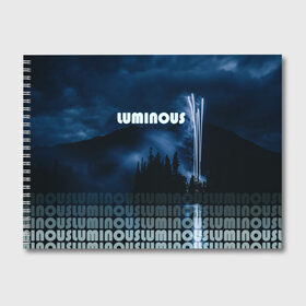 Альбом для рисования с принтом LUMINOUS , 100% бумага
 | матовая бумага, плотность 200 мг. | неоновый принт | ночная атмосфера | ночное небо | ночной лес | темные облака | туман | фейерверк