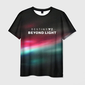 Мужская футболка 3D с принтом Destiny 2: Beyond Light , 100% полиэфир | прямой крой, круглый вырез горловины, длина до линии бедер | destiny | logo game | space | warlock | дестини | за гранью света | космические | логотипы игр | планеты | стазис | черный арсенал | шутер | экзо