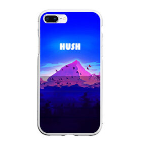Чехол для iPhone 7Plus/8 Plus матовый с принтом HUSH , Силикон | Область печати: задняя сторона чехла, без боковых панелей | голубое небо | горы | долина | закат | нарисованные горы | облака | природа | птицы | рассвет | тропики