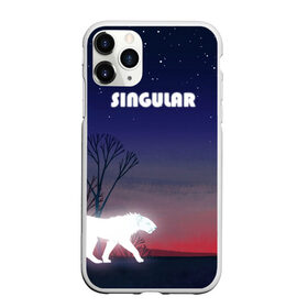 Чехол для iPhone 11 Pro Max матовый с принтом SINGULAR , Силикон |  | алый закат | звездное небо | неоновый тигр | ночное небо | тигр на закате