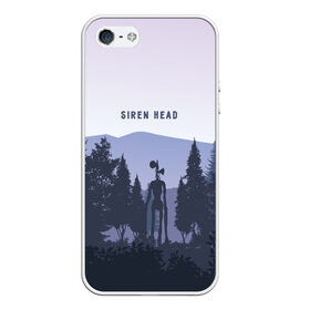 Чехол для iPhone 5/5S матовый с принтом Siren Head , Силикон | Область печати: задняя сторона чехла, без боковых панелей | siren head | игра | лес | монстр | персонаж | сирена | сиреноголовый | чудовище