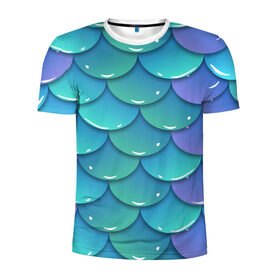 Мужская футболка 3D спортивная с принтом Чишуйка , 100% полиэстер с улучшенными характеристиками | приталенный силуэт, круглая горловина, широкие плечи, сужается к линии бедра | мода | рыбы | стиль | стильныевещи | узор | чешуярыбы | чишуя