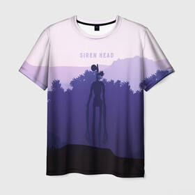 Мужская футболка 3D с принтом Siren Head , 100% полиэфир | прямой крой, круглый вырез горловины, длина до линии бедер | siren head | игра | лес | монстр | персонаж | сирена | сиреноголовый | чудовище
