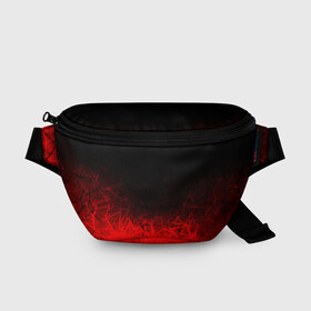 Поясная сумка 3D с принтом КРАСНО-ЧЕРНЫЙ ГРАДИЕНТ , 100% полиэстер | плотная ткань, ремень с регулируемой длиной, внутри несколько карманов для мелочей, основное отделение и карман с обратной стороны сумки застегиваются на молнию | black | blood | fire | red | stars | градиент | звезды | красный | кровь | огонь | текстуры | узор | черный