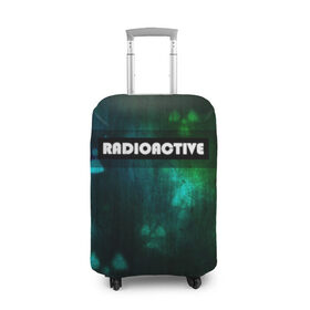 Чехол для чемодана 3D с принтом RADIOACTIVE , 86% полиэфир, 14% спандекс | двустороннее нанесение принта, прорези для ручек и колес | значок радиации | металл текстура | метро | радиация | сталкер