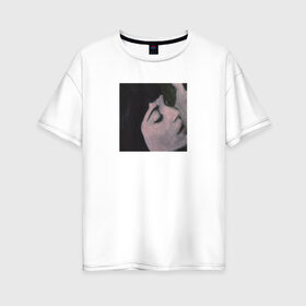 Женская футболка хлопок Oversize с принтом ANIKV , 100% хлопок | свободный крой, круглый ворот, спущенный рукав, длина до линии бедер
 | 