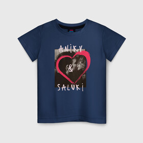 Детская футболка хлопок с принтом ANIKV & Saluki , 100% хлопок | круглый вырез горловины, полуприлегающий силуэт, длина до линии бедер | anika | anikv | аника | анна пурцен | было или нет | песни