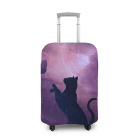 Чехол для чемодана 3D с принтом Star Cat , 86% полиэфир, 14% спандекс | двустороннее нанесение принта, прорези для ручек и колес | cats | star cat | арт кошка | арт кошка в космосе | кошки | кошки в космосе